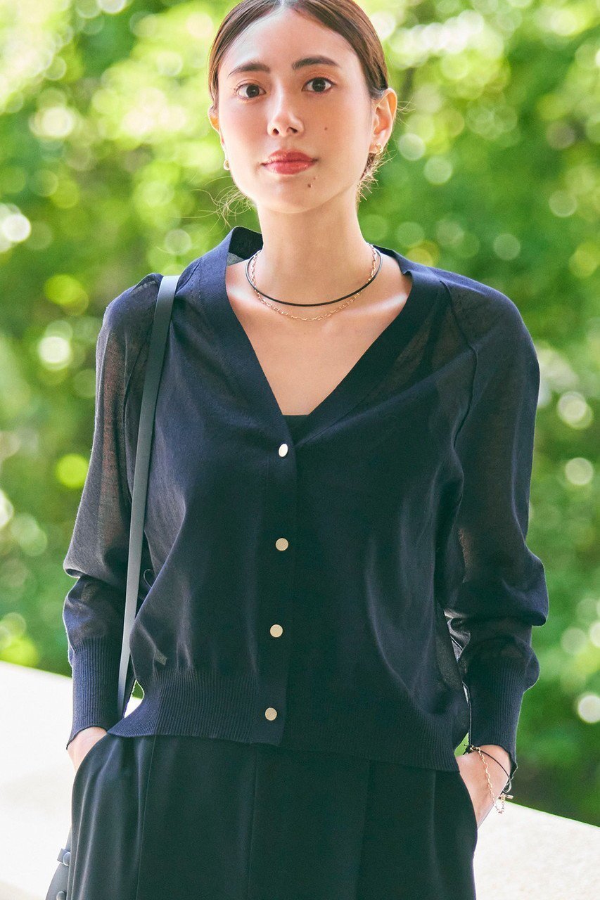 【ベイジ,/BEIGE,】のAUBER(オーベール)/シアーカーディガン 人気、トレンドファッション・服の通販 founy(ファニー) 　ファッション　Fashion　レディースファッション　Fashion for Women　トップス・カットソー　Cut & Sew Tops　ニット　Knit Tops & Sweaters　カーディガン・羽織り　Layered Style Cardigans　カーディガン　Cardigan, Knitwear　シアー　Sheer, See-Through　エレガント 上品　Elegant　軽量　Lightweight, Ultra Light　other-7|ID: prp329100004578896 ipo3291000000032955985