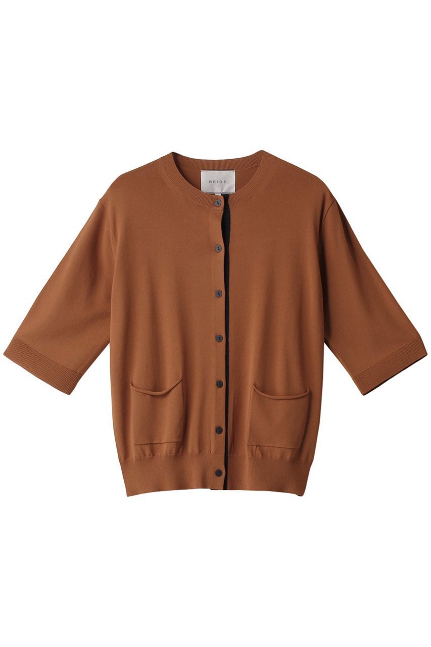 【ベイジ,/BEIGE,】のVALOIS(ヴァロア)/ハーフスリーブカーディガン インテリア・キッズ・メンズ・レディースファッション・服の通販 founy(ファニー) 　ファッション　Fashion　レディースファッション　Ladies' Fashion Online　トップス・カットソー　Tops/Tshirt　ニット　Knit Tops　カーディガン　Cardigans　カーディガン　Cardigan　ミドル　Middle　エレガント 上品　Elegant　半袖　Short Sleeve　吸水　Water Absorption　Tan|ID: prp329100004578898 ipo3291000000032436718