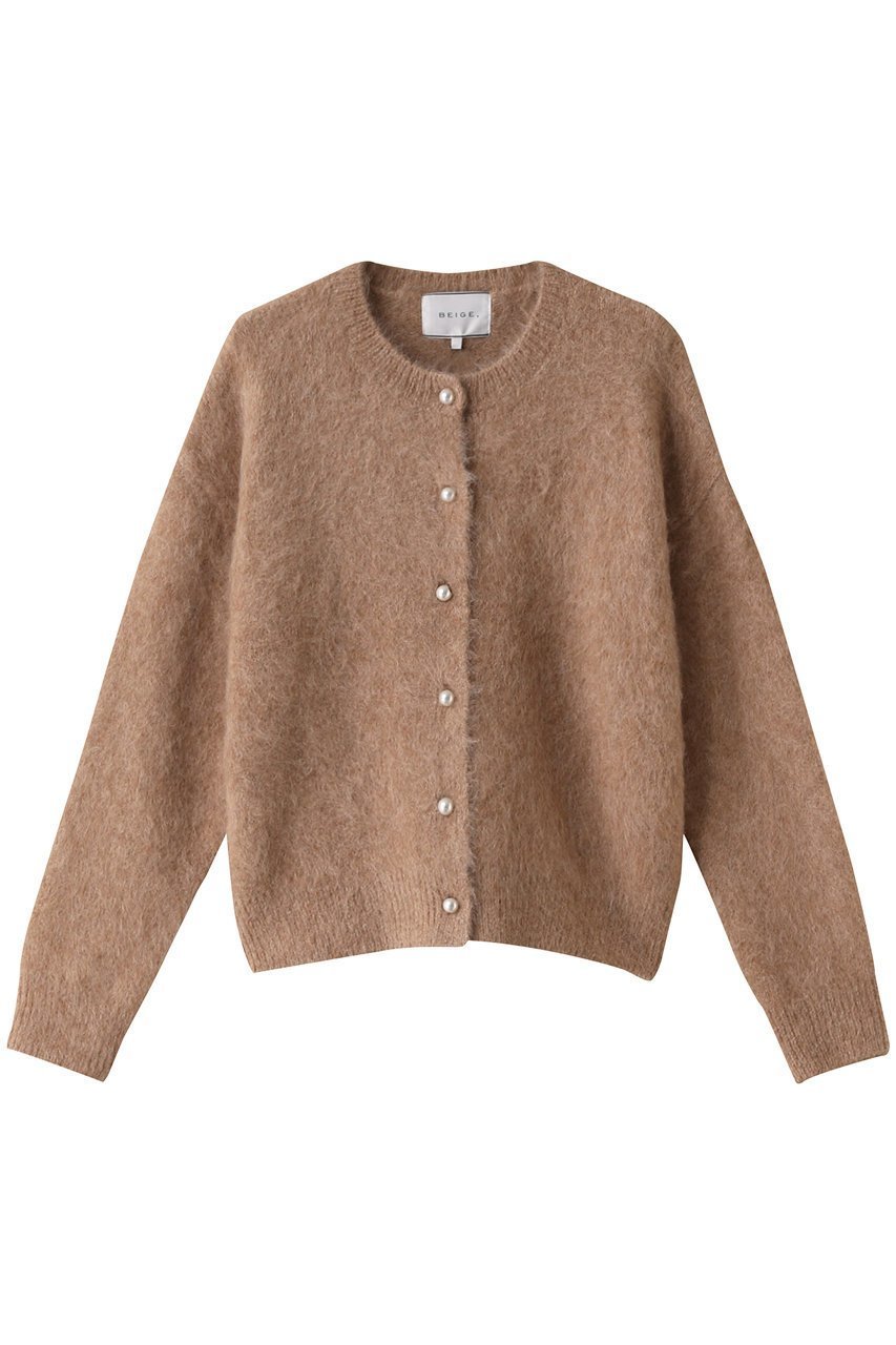 【ベイジ,/BEIGE,】のPERCIER(ペルシェ)/カーディガン インテリア・キッズ・メンズ・レディースファッション・服の通販 founy(ファニー) 　ファッション　Fashion　レディースファッション　Ladies' Fashion Online　トップス・カットソー　Tops/Tshirt　ニット　Knit Tops　カーディガン　Cardigans　おすすめ　Recommend　カーディガン　Cardigan　パール　Pearl　フェミニン　Feminine　エレガント 上品　Elegant　羽織　Haori　Camel|ID: prp329100004578907 ipo3291000000032436808