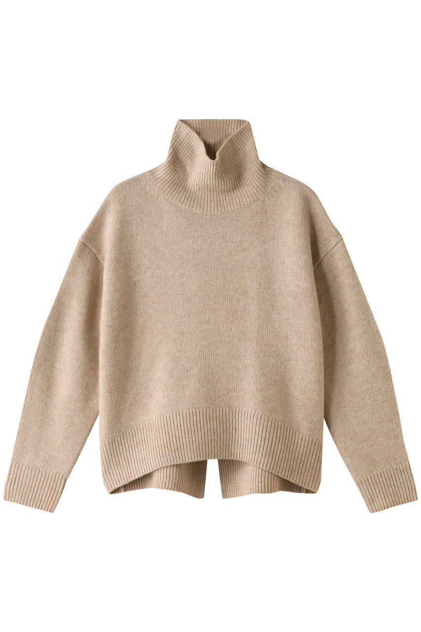 【ベイジ,/BEIGE,】のLA BAUME(ラボーム)/タートルニット インテリア・キッズ・メンズ・レディースファッション・服の通販 founy(ファニー) 　ファッション　Fashion　レディースファッション　Ladies' Fashion Online　トップス・カットソー　Tops/Tshirt　ニット　Knit Tops　プルオーバー　Pullover　カシミヤ　Cashmere　スリット　Slit　センター　Center　タートル　Turtle　ベージュ|ID: prp329100004578908 ipo3291000000032436818