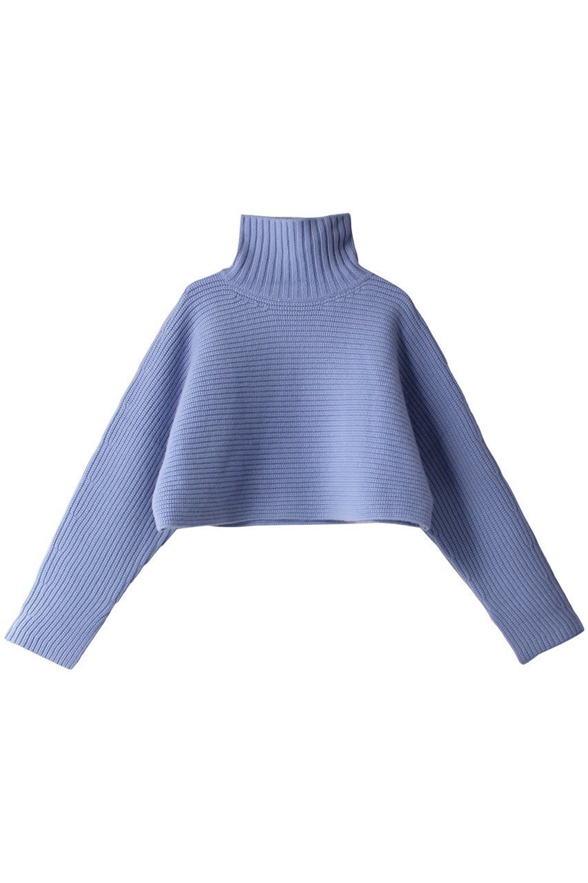 【ベイジ,/BEIGE,】のLA BAUME(ラ ボーム)/ショートニット インテリア・キッズ・メンズ・レディースファッション・服の通販 founy(ファニー) 　ファッション　Fashion　レディースファッション　WOMEN　トップス・カットソー　Tops/Tshirt　ニット　Knit Tops　プルオーバー　Pullover　カシミヤ　Cashmere　ショート　Short　スリット　Slit　タートル　Turtle　バランス　Balance　防寒　Cold Protection　Sax|ID: prp329100004578945 ipo3291000000032437172