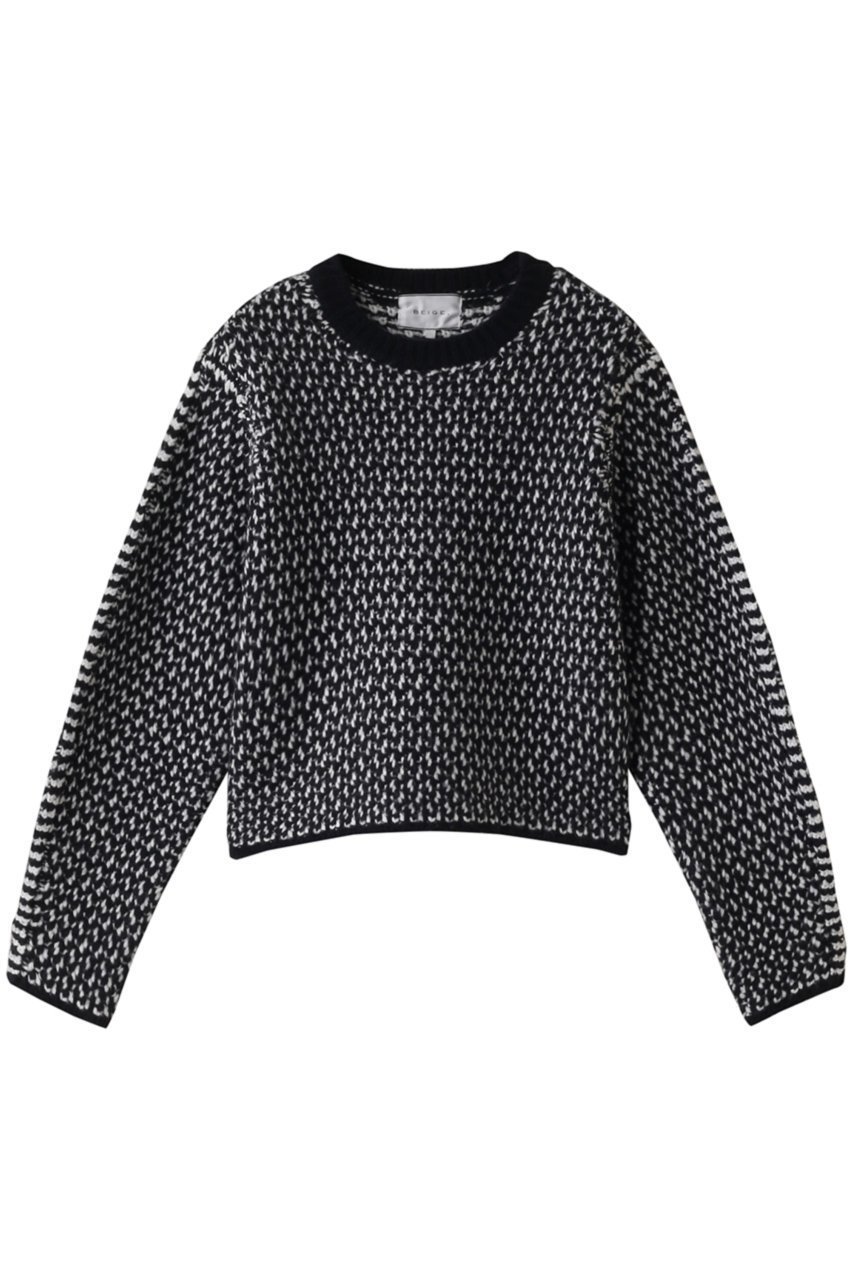 【ベイジ,/BEIGE,】のVARENNE(ヴァレンヌ)/ショートレングスニット インテリア・キッズ・メンズ・レディースファッション・服の通販 founy(ファニー) 　ファッション　Fashion　レディースファッション　Fashion for Women　トップス・カットソー　Cut & Sew Tops　ニット　Knit Tops & Sweaters　カジュアルプルオーバー・ニットトップス　Pullovers & Knit Tops / Casual Pullovers　なめらか　Smooth, Silky Texture　ショート　Short, Short Length　フェミニン　Feminine, Girly　ボトム　Bottoms, Lower Wear　ワイド　Wide, Wide Fit　人気　Popular, Best Seller　Navy×White|ID: prp329100004578950 ipo3291000000035066660