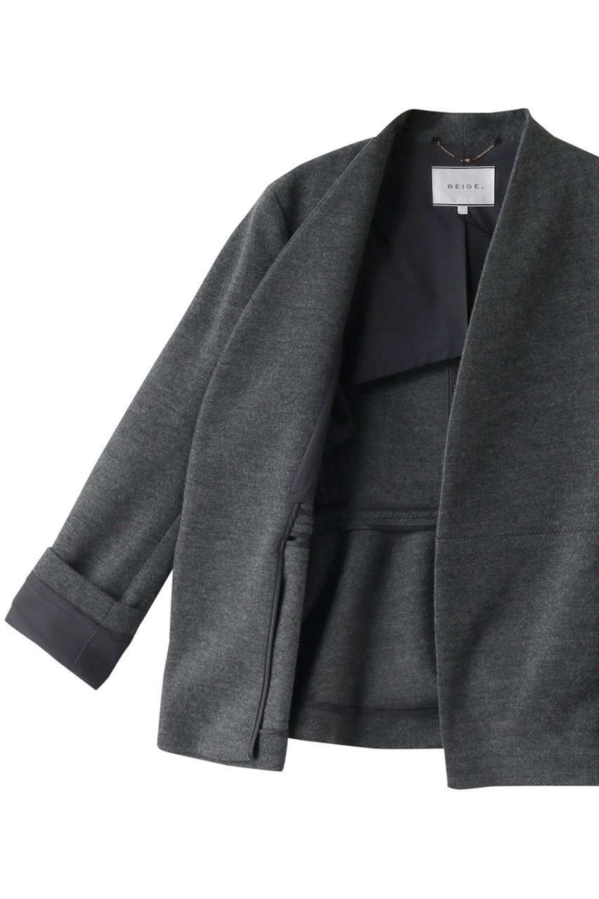 【ベイジ,/BEIGE,】のMAZARINE(マザリーヌ)/ノーカラージャケット 人気、トレンドファッション・服の通販 founy(ファニー) 　ファッション　Fashion　レディースファッション　Fashion for Women　アウター　Coat / Outerwear Collection　レディースジャケット・軽アウター　Jackets　ノーカラージャケット / シンプル上品コーデ　Collarless Jackets　ジャケット　Jacket, Outerwear　ペプラム　Peplum, Flared Hem　エレガント 上品　Elegant　other-6|ID: prp329100004578951 ipo3291000000035065025