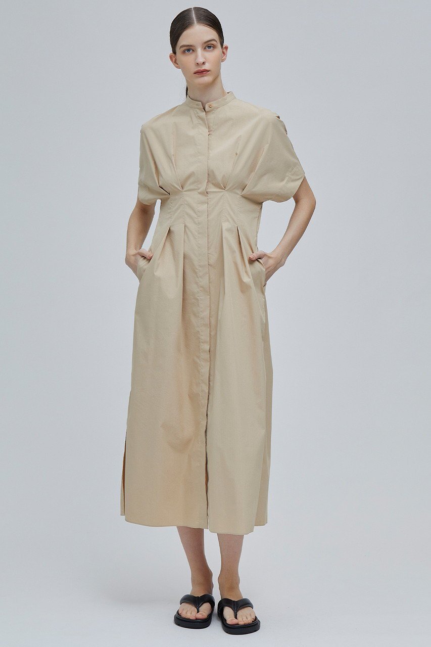 【ベイジ,/BEIGE,】のTHOMAS(トマ)/シャツワンピース 人気、トレンドファッション・服の通販 founy(ファニー) 　ファッション　Fashion　レディースファッション　WOMEN　ワンピース　Dress　シャツワンピース　Shirt Dresses　チュニック　Tunic　なめらか　Smooth　オイル　Oil　シェイプ　Shape　ストレッチ　Stretch　スリット　Slit　チュニック　Tunic　ブロード　Broad　ロング　Long　エレガント 上品　Elegant　other-6|ID: prp329100004578965 ipo3291000000032437357