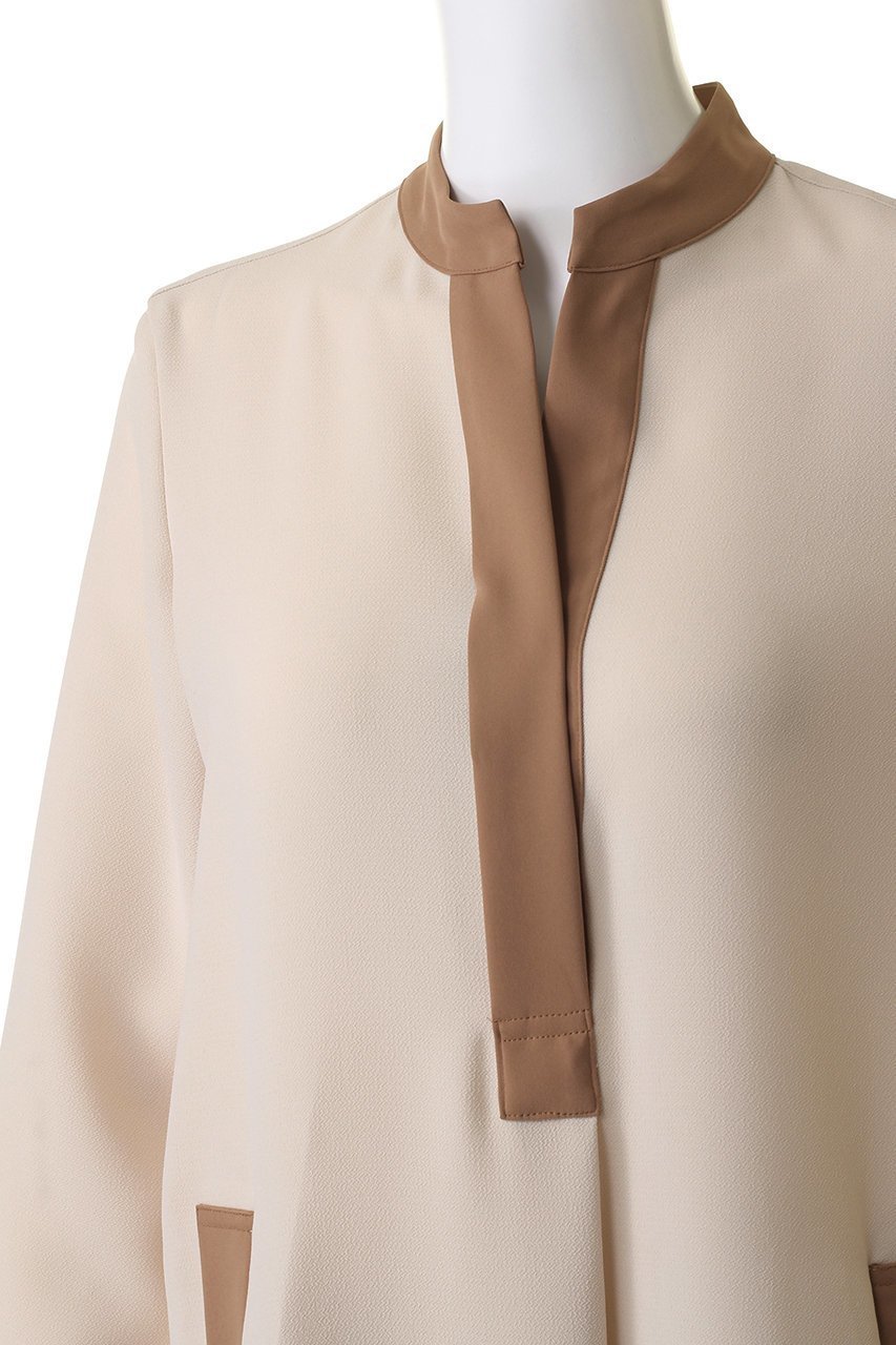 【ベイジ,/BEIGE,】のREINE(レーヌ)/スキッパードレス 人気、トレンドファッション・服の通販 founy(ファニー) 　ファッション　Fashion　レディースファッション　Fashion for Women　ワンピース　Dresses　フォーマル・パーティードレス・結婚式用ドレス　Elegant & Casual Dresses　チュニック　Tunic Tops & Dresses　スキッパー　Skipper, Open Collar　チュニック　Tunic, Long Top　ドレス　Dress, One-Piece　ポケット　Pocket, Pocket Detail　ロング　Long, Long-Length　エレガント 上品　Elegant　other-5|ID: prp329100004578968 ipo3291000000032900303