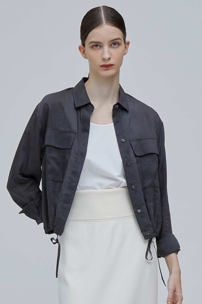 【ベイジ,/BEIGE,】のPAULINE(ポリーヌ)/ドローストリングブラウス 人気、トレンドファッション・服の通販 founy(ファニー) 　ファッション　Fashion　レディースファッション　Ladies' Fashion Online　トップス・カットソー　Tops/Tshirt　シャツ/ブラウス　Shirts/Blouses　スリーブ　Sleeve　フラップ　Flap　ポケット　Pocket　ロング　Long　other-7|ID: prp329100004578970 ipo3291000000032437404