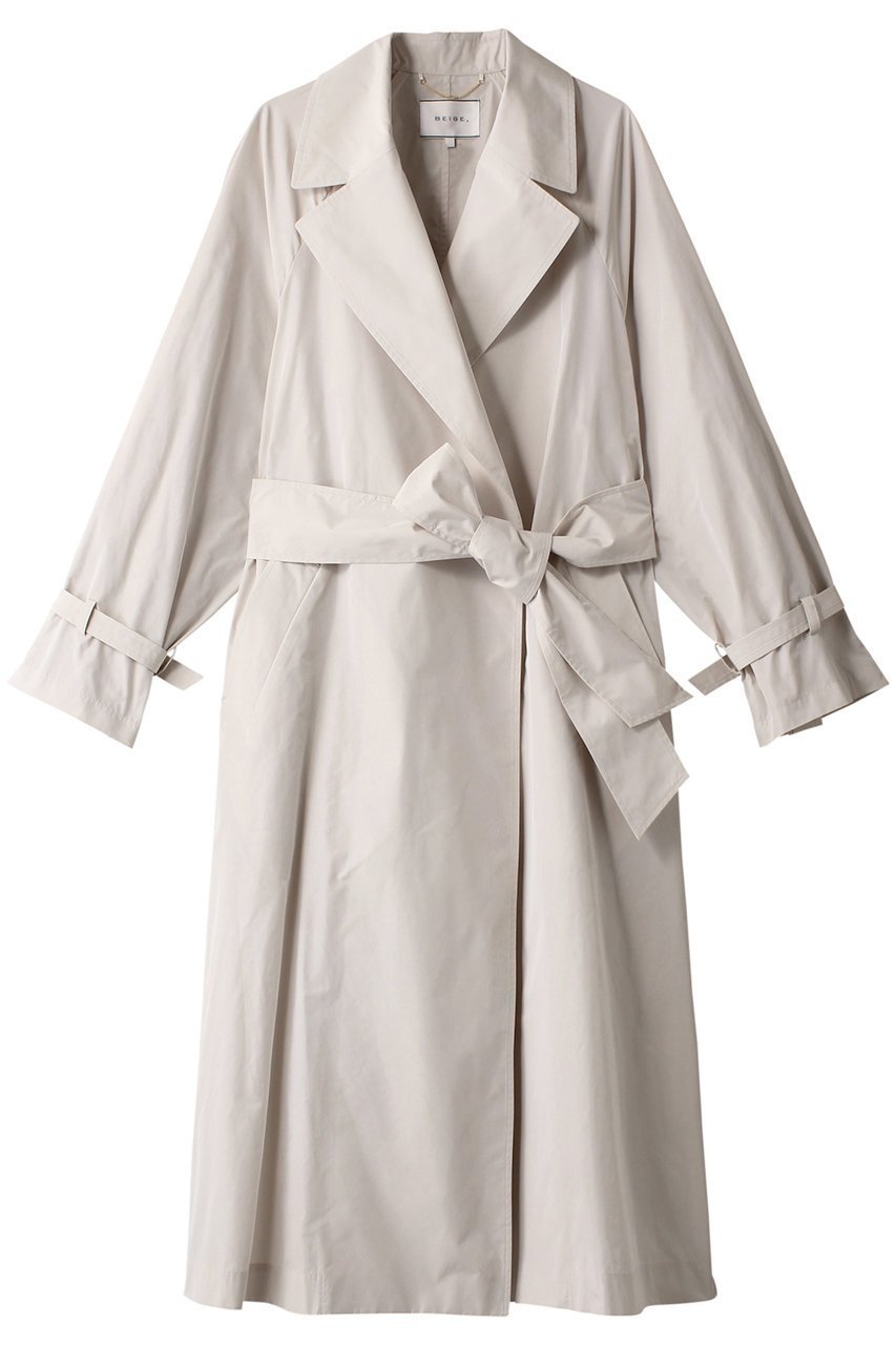 【ベイジ,/BEIGE,】のCHARLOTTE(シャルロット)/トレンチコート インテリア・キッズ・メンズ・レディースファッション・服の通販 founy(ファニー) 　ファッション　Fashion　レディースファッション　Ladies' Fashion Online　アウター　Coat Outerwear　コート　Coats　トレンチコート　Trench Coats　タフタ　Taffeta　フェミニン　Feminine　フォルム　Form　リボン　Ribbon　ロング　Long　エレガント 上品　Elegant　春　Spring　Beige|ID: prp329100004578983 ipo3291000000032437516