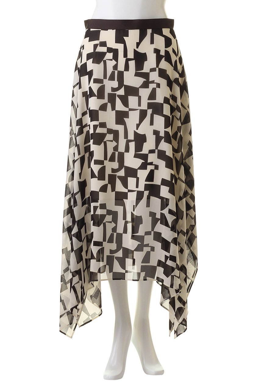 【ベイジ,/BEIGE,】のLUCIE(リュシー)/ランダムヘムスカート 人気、トレンドファッション・服の通販 founy(ファニー) 　ファッション　Fashion　レディースファッション　Fashion for Women　スカート　Skirts　ロングスカート　Long Skirts / Maxi & Midi Skirts　おすすめ　Recommended / Our Picks　イレギュラー　Irregular Design　シンプル　Simple, Minimal　プリント　Print, Printed Pattern　モダン　Modern, Contemporary　ロング　Long, Long-Length　other-2|ID: prp329100004578985 ipo3291000000035057525