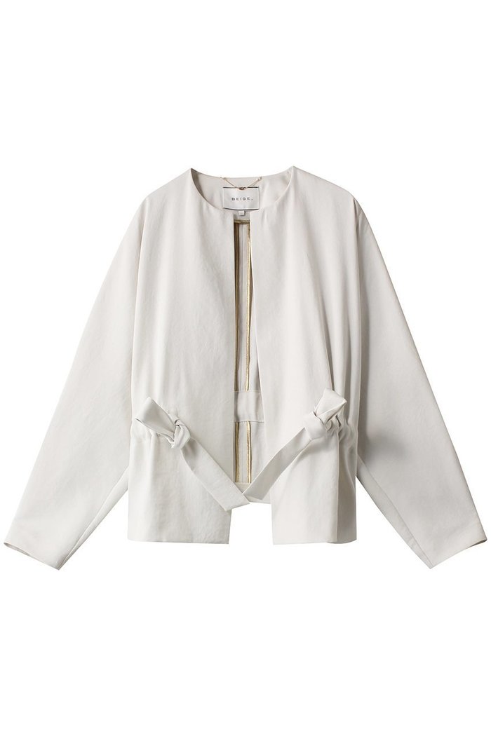 【ベイジ,/BEIGE,】のMARIE(マリー)/ノーカラージャケット インテリア・キッズ・メンズ・レディースファッション・服の通販 founy(ファニー) https://founy.com/ ファッション Fashion レディースファッション WOMEN アウター Coat Outerwear ジャケット Jackets ノーカラージャケット No Collar Leather Jackets カーディガン Cardigan ショート Short ジャケット Jacket |ID: prp329100004578989 ipo3291000000032437570