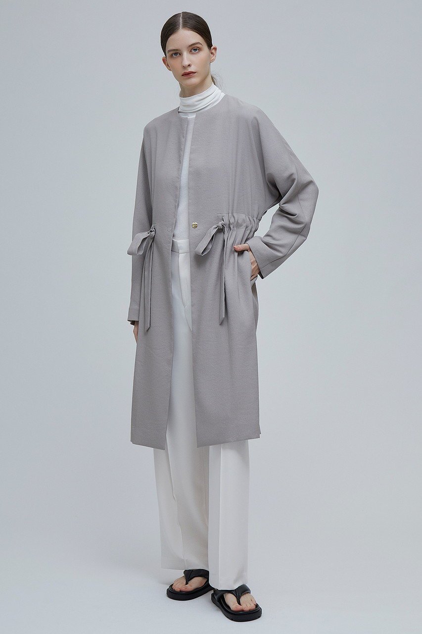 【ベイジ,/BEIGE,】のMARIE(マリー)/ノーカラーコート 人気、トレンドファッション・服の通販 founy(ファニー) 　ファッション　Fashion　レディースファッション　Fashion for Women　アウター　Coat / Outerwear Collection　コート・ロングコート・ピーコート　Long Coats, Peacoats & More　ロング　Long, Long-Length　other-8|ID: prp329100004578990 ipo3291000000035400178