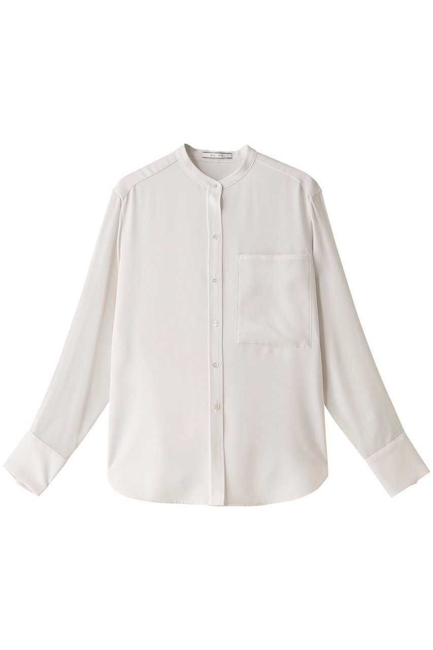 【ベイジ,/BEIGE,】のSAMUEL(サミュエル)/スタンドカラーブラウス インテリア・キッズ・メンズ・レディースファッション・服の通販 founy(ファニー) 　ファッション　Fashion　レディースファッション　Ladies' Fashion Online　トップス・カットソー　Tops/Tshirt　シャツ/ブラウス　Shirts/Blouses　おすすめ　Recommend　シアー　Sheer　シフォン　Chiffon　シルク　Silk　ジョーゼット　Georgette　スタンド　Stand　スリーブ　Sleeve　セットアップ　Set Up　ポケット　Pocket　ロング　Long　エレガント 上品　Elegant　Ecru|ID: prp329100004578992 ipo3291000000032437603