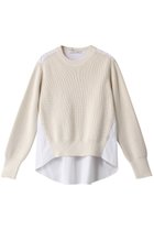 【ベイジ,/BEIGE,】のROGER(ロジェ)/ニット 人気、トレンドファッション・服の通販 founy(ファニー) ファッション Fashion レディースファッション Ladies' Fashion Online トップス・カットソー Tops/Tshirt ニット Knit Tops プルオーバー Pullover ストレッチ Stretch タイプライター Typewriter ドッキング Docking ロング Long thumbnail Ecru|ID: prp329100004578994 ipo3291000000032437620