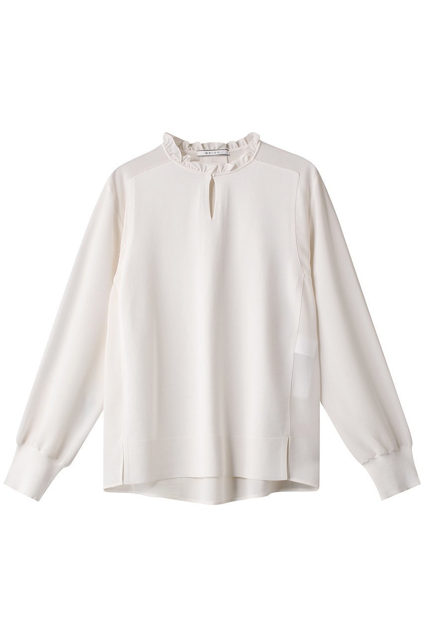【ベイジ,/BEIGE,】のCLARISSE(クラリス)/ロングブラウス インテリア・キッズ・メンズ・レディースファッション・服の通販 founy(ファニー) 　ファッション　Fashion　レディースファッション　Ladies' Fashion Online　トップス・カットソー　Tops/Tshirt　シャツ/ブラウス　Shirts/Blouses　スリーブ　Sleeve　デニム　Denim　フリル　Frills　ロング　Long　洗える　Washable　Ecru|ID: prp329100004578995 ipo3291000000032437629
