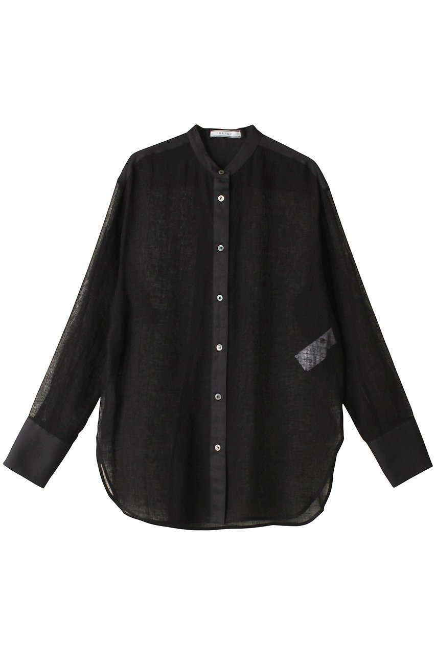 【ベイジ,/BEIGE,】のMATHIEU(マチョー)/バンドカラーシャツ インテリア・キッズ・メンズ・レディースファッション・服の通販 founy(ファニー) 　ファッション　Fashion　レディースファッション　Ladies' Fashion Online　トップス・カットソー　Tops/Tshirt　シャツ/ブラウス　Shirts/Blouses　キャミ　Cami　シアー　Sheer　シンプル　Simple　スリーブ　Sleeve　タンク　Tank　ロング　Long　エレガント 上品　Elegant　羽織　Haori　Black|ID: prp329100004579000 ipo3291000000032437675