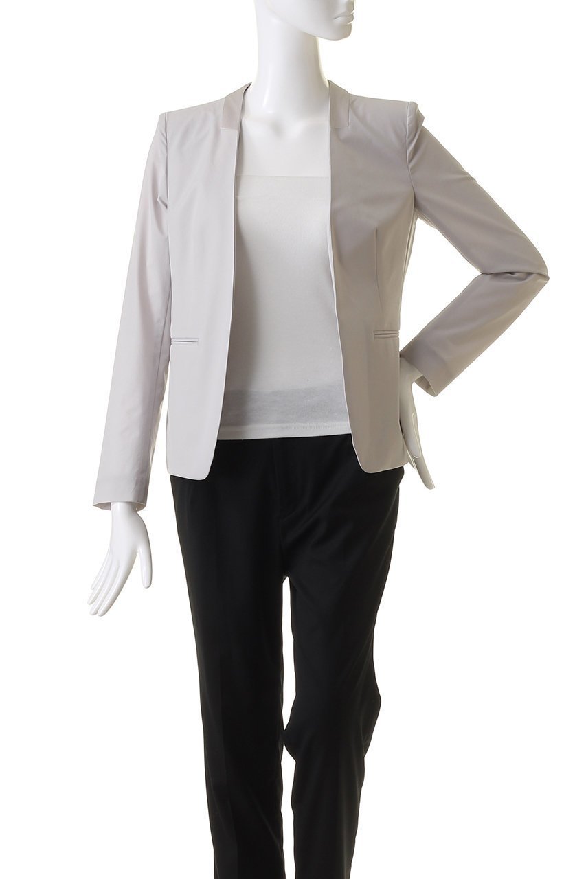 【ベイジ,/BEIGE,】のAUDREY(オードリー)/ノーカラージャケット 人気、トレンドファッション・服の通販 founy(ファニー) 　ファッション　Fashion　レディースファッション　Fashion for Women　アウター　Coat / Outerwear Collection　レディースジャケット・軽アウター　Jackets　ノーカラージャケット / シンプル上品コーデ　Collarless Jackets　オケージョン　Occasion Wear　コンパクト　Compact, Small Size　サテン　Satin, Glossy Fabric　ジャケット　Jacket, Outerwear　ビジネス 仕事 通勤　Business / Work / Commuting　エレガント 上品　Elegant　other-2|ID: prp329100004579004 ipo3291000000035065276