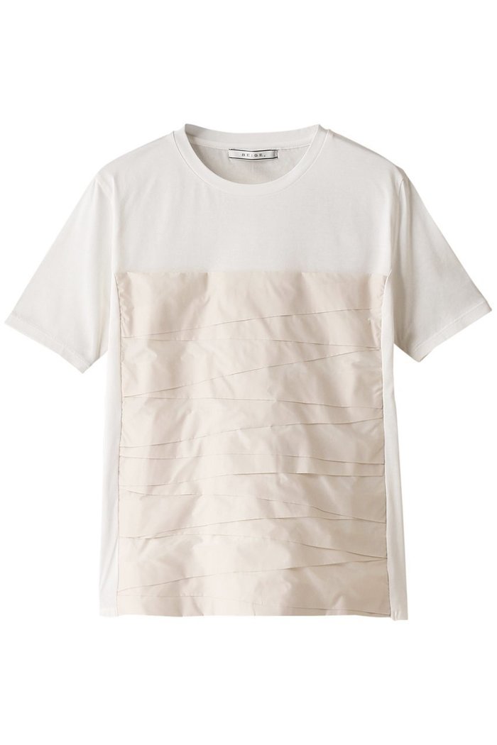 【ベイジ,/BEIGE,】のCOLETTE(コレット)/デザインカットソー インテリア・キッズ・メンズ・レディースファッション・服の通販 founy(ファニー) https://founy.com/ ファッション Fashion レディースファッション WOMEN トップス・カットソー Tops/Tshirt シャツ/ブラウス Shirts/Blouses ロング / Tシャツ T-Shirts カットソー Cut and Sewn インナー Inner カットソー Cut And Sew ショート Short ジャケット Jacket スリーブ Sleeve ドッキング Docking フロント Front プリーツ Pleats ランダム Random 半袖 Short Sleeve |ID: prp329100004579013 ipo3291000000032437780