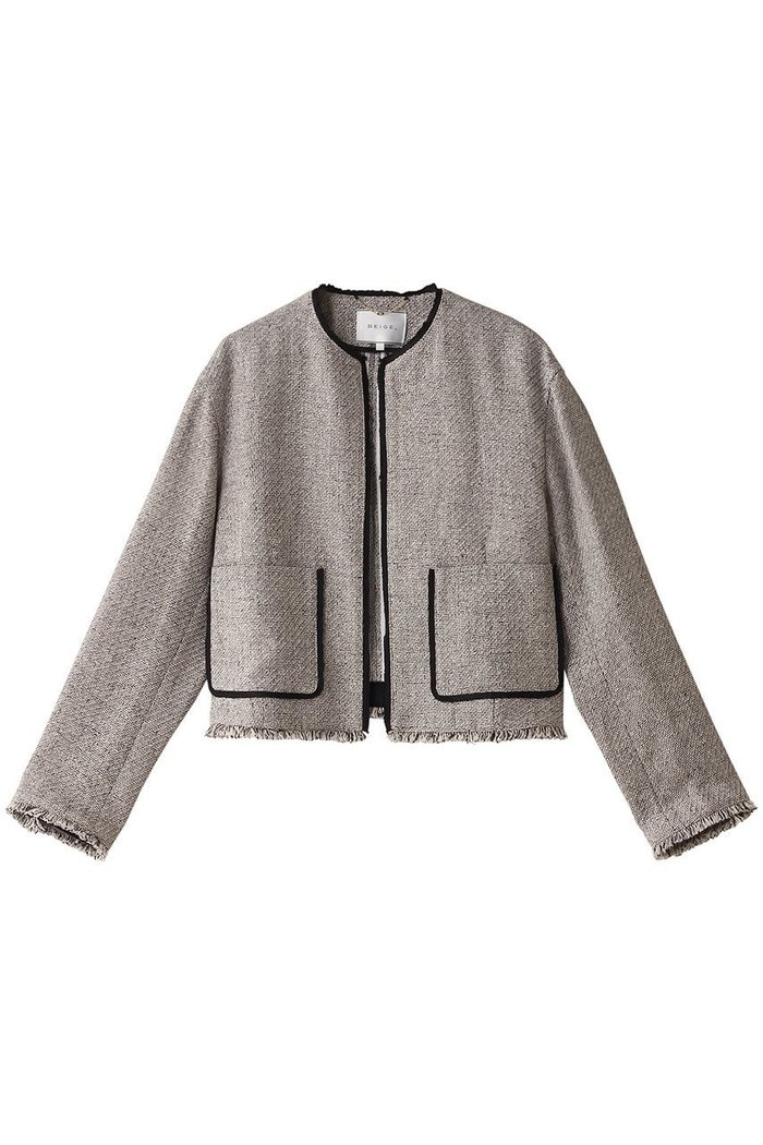 【ベイジ,/BEIGE,】のBABETTE(バベット)/ノーカラージャケット インテリア・キッズ・メンズ・レディースファッション・服の通販 founy(ファニー) https://founy.com/ ファッション Fashion レディースファッション WOMEN アウター Coat Outerwear ジャケット Jackets ノーカラージャケット No Collar Leather Jackets おすすめ Recommend サテン Satin シルク Silk ジャケット Jacket セットアップ Set Up フリンジ Fringe リネン Linen |ID: prp329100004579014 ipo3291000000032437789