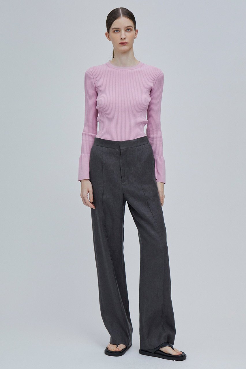 【ベイジ,/BEIGE,】のHANNA(アンナ)/リブニットトップス 人気、トレンドファッション・服の通販 founy(ファニー) 　ファッション　Fashion　レディースファッション　Fashion for Women　トップス・カットソー　Cut & Sew Tops　ニット　Knit Tops & Sweaters　カジュアルプルオーバー・ニットトップス　Pullovers & Knit Tops / Casual Pullovers　なめらか　Smooth, Silky Texture　インナー　Innerwear　シンプル　Simple, Minimal　フィット　Fit, Slim Fit　フレア　Flare, Flared　other-6|ID: prp329100004579019 ipo3291000000032957007