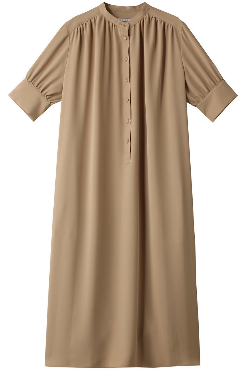 【ベイジ,/BEIGE,】のSIMEON(シメオン)/ワンピース インテリア・キッズ・メンズ・レディースファッション・服の通販 founy(ファニー) 　ファッション　Fashion　レディースファッション　Ladies' Fashion Online　ワンピース　Dress　チュニック　Tunic　とろみ　Thickness　ギャザー　Gather　クラシカル　Classical　サンダル　Sandals　ショルダー　Shoulder　スリーブ　Sleeve　チュニック　Tunic　フォルム　Form　ロング　Long　エレガント 上品　Elegant　ビジネス 仕事 通勤　Business　Beige|ID: prp329100004579035 ipo3291000000032437988
