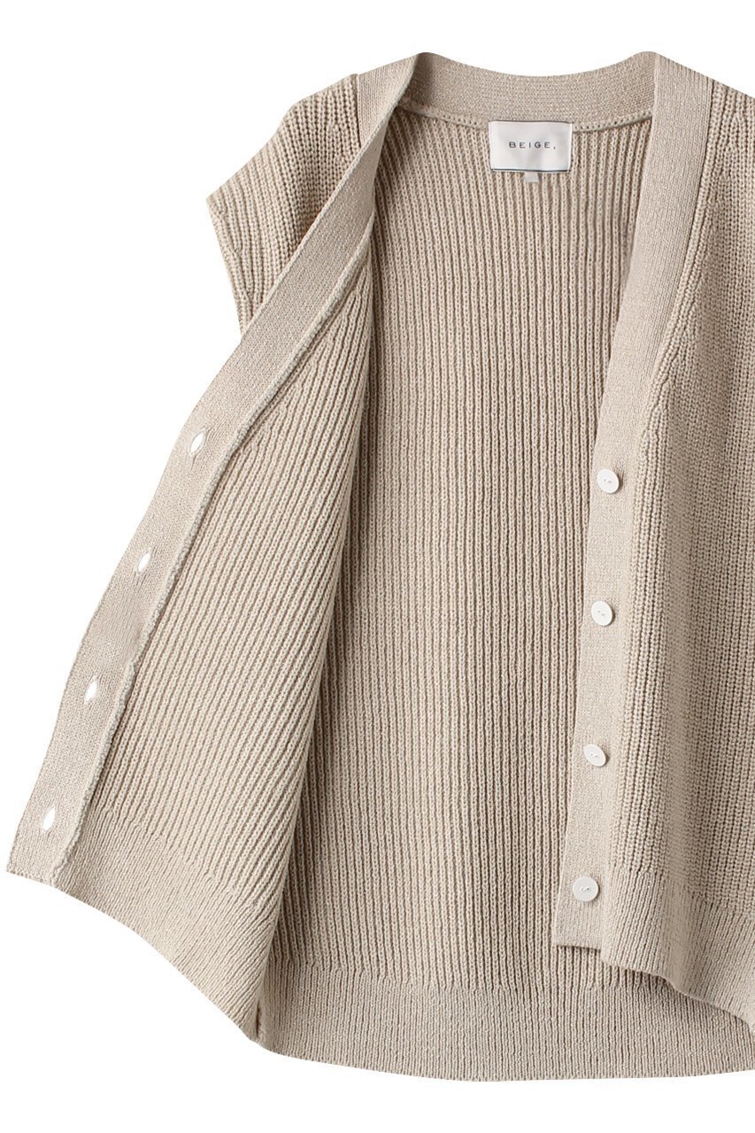 【ベイジ,/BEIGE,】のCOME(コーム)/ジレカーディガン 人気、トレンドファッション・服の通販 founy(ファニー) 　ファッション　Fashion　レディースファッション　Fashion for Women　トップス・カットソー　Cut & Sew Tops　ニット　Knit Tops & Sweaters　カーディガン・羽織り　Layered Style Cardigans　ベスト&ジレ / 重ね着スタイル　Vests & Gilets　カーディガン　Cardigan, Knitwear　ビジネス 仕事 通勤　Business / Work / Commuting　夏　Summer　other-6|ID: prp329100004579043 ipo3291000000032956562