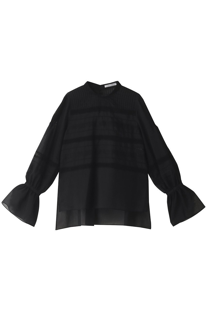 【ベイジ,/BEIGE,】のMONSIGNY(モンシニ―)/キャザーブラウス インテリア・キッズ・メンズ・レディースファッション・服の通販 founy(ファニー) 　ファッション　Fashion　レディースファッション　Fashion for Women　トップス・カットソー　Cut & Sew Tops　シャツ・ブラウス・オフィスカジュアル　Elegant Blouses & Button-Ups　キャミソール　Camisole, Spaghetti Strap Top　ギャザー　Gathered, Ruffled　クラシカル　Classical, Vintage-Inspired　サロペット　Overalls, Salopette　シアー　Sheer, See-Through　スリーブ　Sleeve, Long Sleeve / Short Sleeve　タンク　Tank Top, Sleeveless Top　フェミニン　Feminine, Girly　ミックス　Mix, Mixed Style　ロング　Long, Long-Length　ブラック|ID: prp329100004579064 ipo3291000000035923359