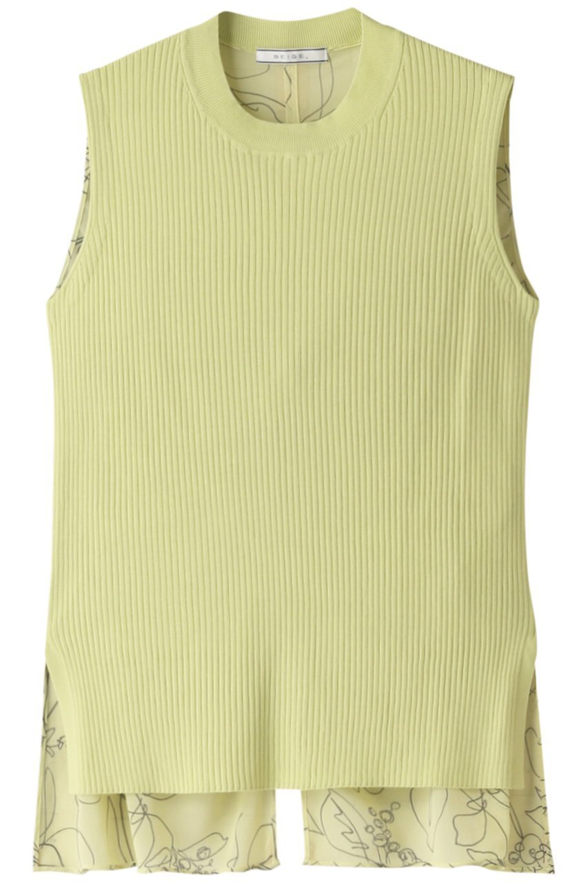 【ベイジ,/BEIGE,】のGINGKO(ギンコウ)/ドッキングニット インテリア・キッズ・メンズ・レディースファッション・服の通販 founy(ファニー) 　ファッション　Fashion　レディースファッション　WOMEN　トップス・カットソー　Tops/Tshirt　ニット　Knit Tops　プルオーバー　Pullover　おすすめ　Recommend　スリット　Slit　ドッキング　Docking　プリント　Print　エレガント 上品　Elegant　セージ|ID: prp329100004579072 ipo3291000000032438331