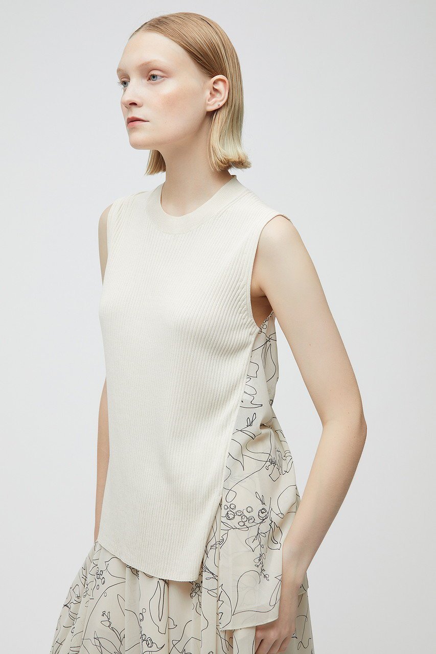 【ベイジ,/BEIGE,】のGINGKO(ギンコウ)/ドッキングニット 人気、トレンドファッション・服の通販 founy(ファニー) 　ファッション　Fashion　レディースファッション　WOMEN　トップス・カットソー　Tops/Tshirt　ニット　Knit Tops　プルオーバー　Pullover　おすすめ　Recommend　スリット　Slit　ドッキング　Docking　プリント　Print　エレガント 上品　Elegant　other-7|ID: prp329100004579072 ipo3291000000032438337