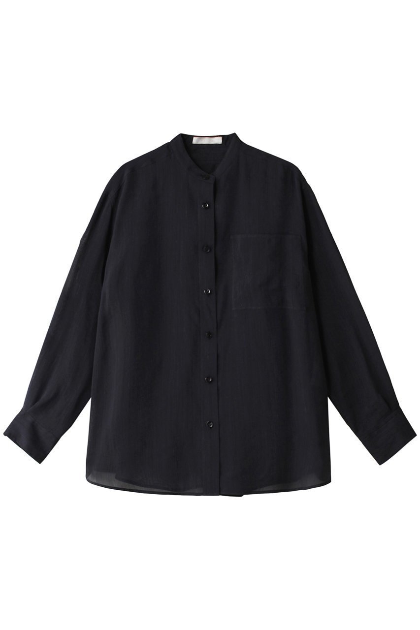 【ベイジ,/BEIGE,】のGENTIAN(ジェンシャン)/スタンドカラーシャツ インテリア・キッズ・メンズ・レディースファッション・服の通販 founy(ファニー) 　ファッション　Fashion　レディースファッション　WOMEN　トップス・カットソー　Tops/Tshirt　キャミソール / ノースリーブ　No Sleeves　シャツ/ブラウス　Shirts/Blouses　シンプル　Simple　ノースリーブ　No Sleeve　夏　Summer　ネイビー|ID: prp329100004579089 ipo3291000000032438501