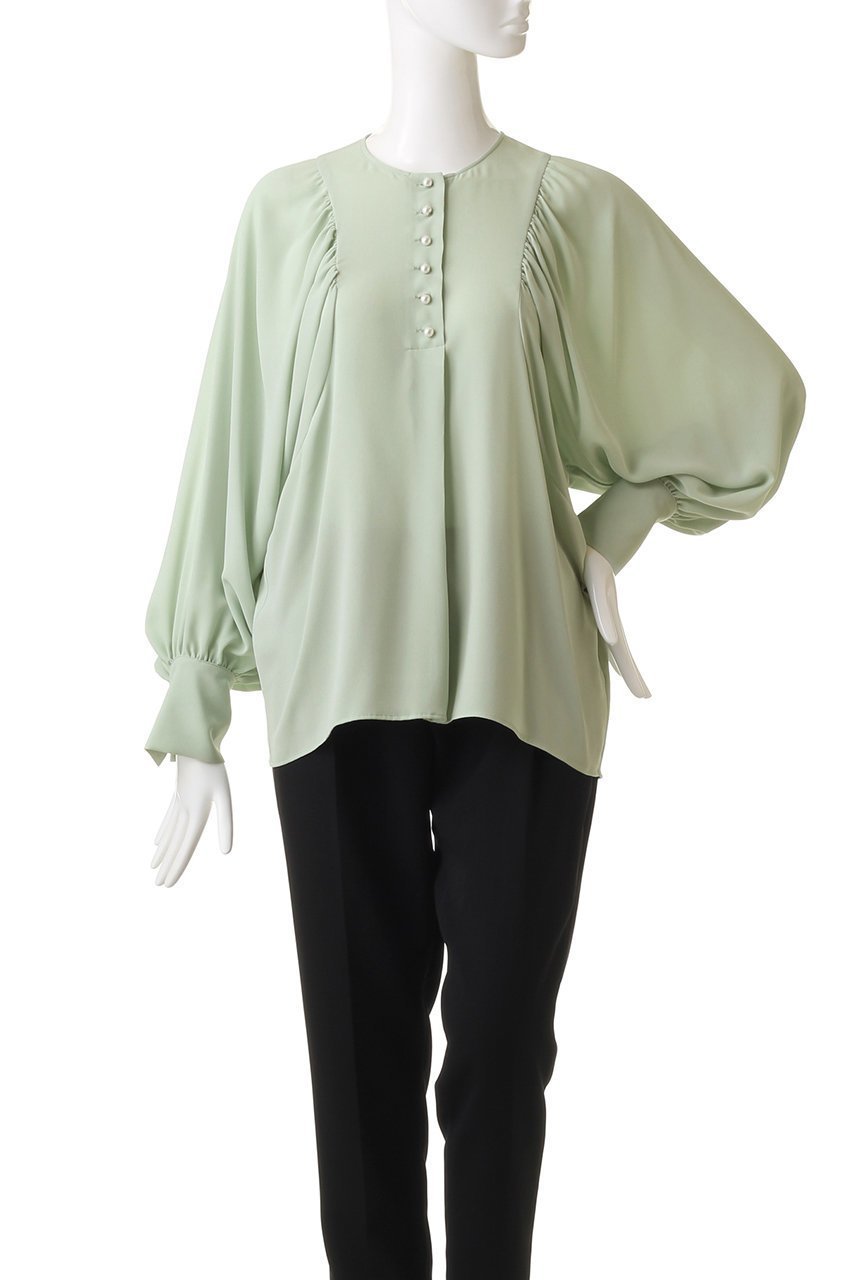 【ベイジ,/BEIGE,】のIRIS/ブラウス 人気、トレンドファッション・服の通販 founy(ファニー) 　ファッション　Fashion　レディースファッション　WOMEN　トップス・カットソー　Tops/Tshirt　シャツ/ブラウス　Shirts/Blouses　カフス　Cuffs　ギャザー　Gather　ジョーゼット　Georgette　スリーブ　Sleeve　パール　Pearl　ロング　Long　エレガント 上品　Elegant　other-2|ID: prp329100004579091 ipo3291000000032438520