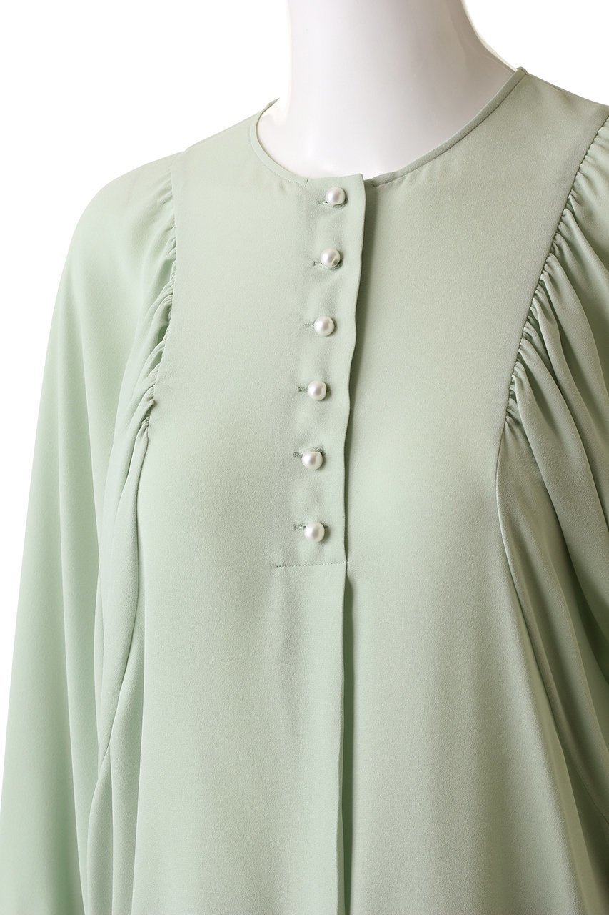 【ベイジ,/BEIGE,】のIRIS/ブラウス 人気、トレンドファッション・服の通販 founy(ファニー) 　ファッション　Fashion　レディースファッション　WOMEN　トップス・カットソー　Tops/Tshirt　シャツ/ブラウス　Shirts/Blouses　カフス　Cuffs　ギャザー　Gather　ジョーゼット　Georgette　スリーブ　Sleeve　パール　Pearl　ロング　Long　エレガント 上品　Elegant　other-5|ID: prp329100004579091 ipo3291000000032438523