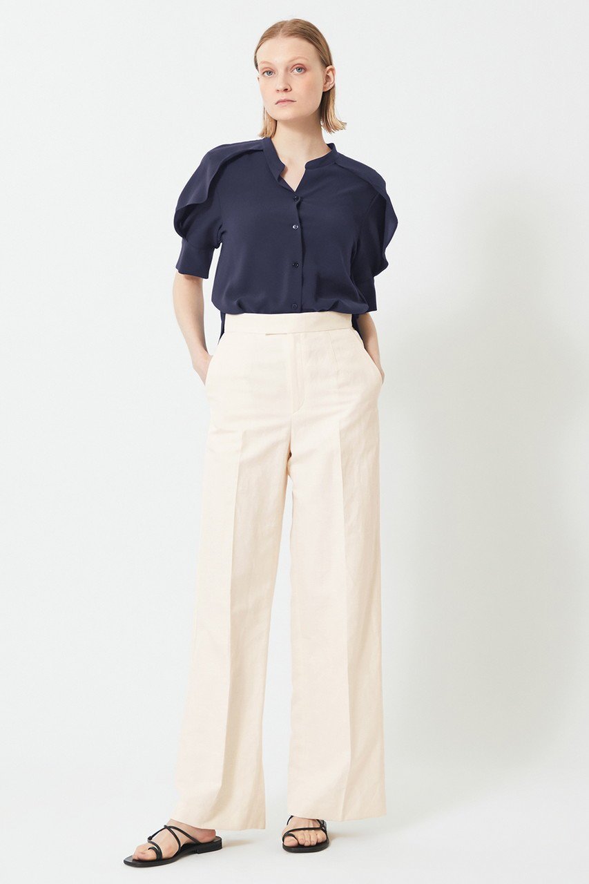 【ベイジ,/BEIGE,】のHYACINTH(ハイアシンス)/スタンドカラーブラウス 人気、トレンドファッション・服の通販 founy(ファニー) 　ファッション　Fashion　レディースファッション　WOMEN　トップス・カットソー　Tops/Tshirt　シャツ/ブラウス　Shirts/Blouses　おすすめ　Recommend　カフス　Cuffs　ショート　Short　スタンド　Stand　スリーブ　Sleeve　ドレープ　Drape　ヘムライン　Hemline　ヨーク　Yoke　other-6|ID: prp329100004579100 ipo3291000000032438610