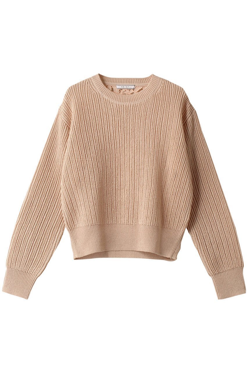 【ベイジ,/BEIGE,】のGARDENIA/クルーネックニット 人気、トレンドファッション・服の通販 founy(ファニー) 　ファッション　Fashion　レディースファッション　Fashion for Women　トップス・カットソー　Cut & Sew Tops　ニット　Knit Tops & Sweaters　カジュアルプルオーバー・ニットトップス　Pullovers & Knit Tops / Casual Pullovers　おすすめ　Recommended / Our Picks　コンパクト　Compact, Small Size　フェミニン　Feminine, Girly　ボトム　Bottoms, Lower Wear　リネン　Linen, Linen Fabric　レース　Lace, Lace Fabric　ワイド　Wide, Wide Fit　今季　This Season, Current Season　 other-1|ID: prp329100004579106 ipo3291000000032961714