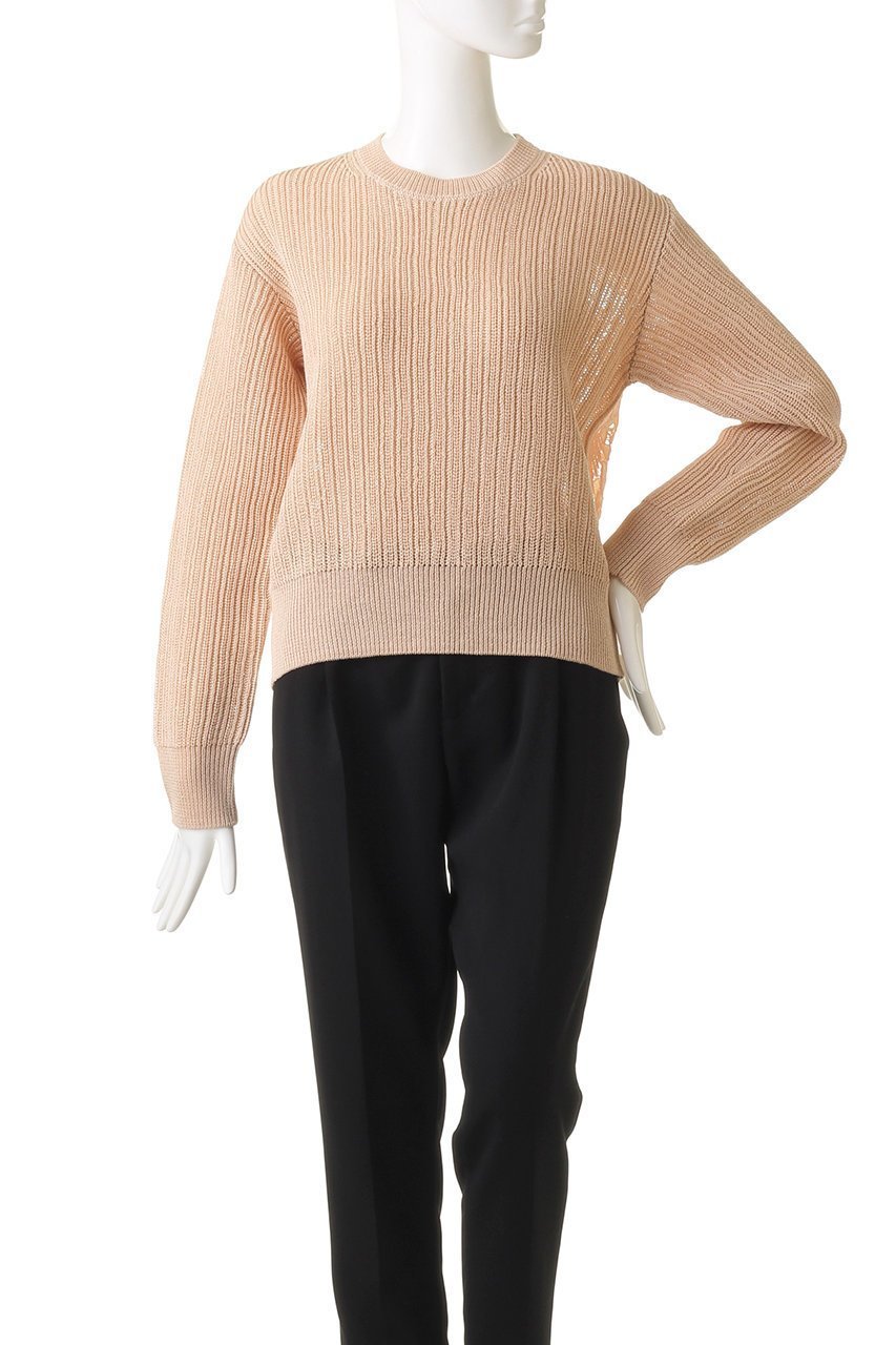 【ベイジ,/BEIGE,】のGARDENIA/クルーネックニット 人気、トレンドファッション・服の通販 founy(ファニー) 　ファッション　Fashion　レディースファッション　Fashion for Women　トップス・カットソー　Cut & Sew Tops　ニット　Knit Tops & Sweaters　カジュアルプルオーバー・ニットトップス　Pullovers & Knit Tops / Casual Pullovers　おすすめ　Recommended / Our Picks　コンパクト　Compact, Small Size　フェミニン　Feminine, Girly　ボトム　Bottoms, Lower Wear　リネン　Linen, Linen Fabric　レース　Lace, Lace Fabric　ワイド　Wide, Wide Fit　今季　This Season, Current Season　other-2|ID: prp329100004579106 ipo3291000000032961726