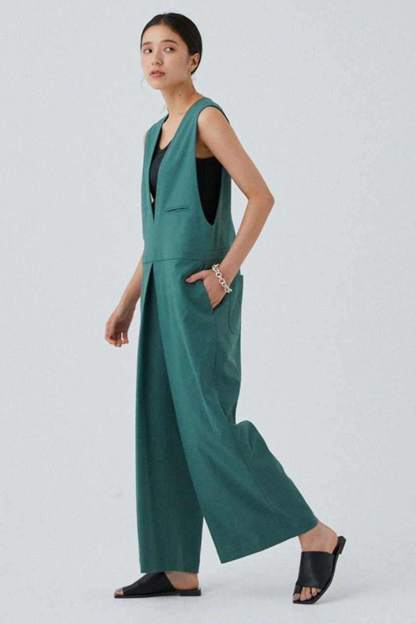 【レリル/lelill】のPEリネンサロペット 人気、トレンドファッション・服の通販 founy(ファニー) 　ファッション　Fashion　レディースファッション　Fashion for Women　パンツ　Pants & Trousers　コラボ　Collaboration, Collab　サロペット　Overalls, Salopette　ストレッチ　Stretch, Stretchy Fabric　リネン　Linen, Linen Fabric　リラックス　Relax, Relaxed Fit　ワイド　Wide, Wide Fit　人気　Popular, Best Seller　再入荷　Restock / Back in Stock　夏　Summer　春　Spring　other-4|ID: prp329100004579114 ipo3291000000032438730