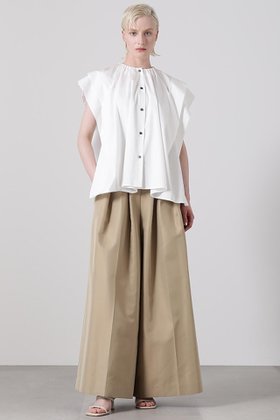 【ヒューエルミュージアム/hueLe Museum】 【hLM】タイプライタータックスリーブブラウス人気、トレンドファッション・服の通販 founy(ファニー) ファッション Fashion レディースファッション Fashion for Women トップス・カットソー Cut & Sew Tops シャツ・ブラウス・オフィスカジュアル Elegant Blouses & Button-Ups エレガント 上品 Elegant ギャザー Gathered, Ruffled ショート Short, Short Length スリーブ Sleeve, Long Sleeve / Short Sleeve タイプライター Typewriter Fabric, Crisp Cotton ダブル Double, Double-Breasted フォルム Silhouette, Form |ID:prp329100004579115