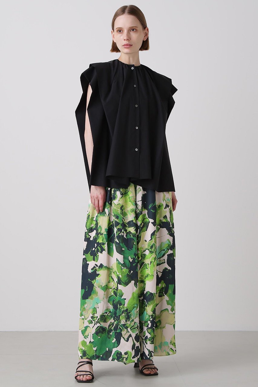 【ヒューエルミュージアム/hueLe Museum】の【hLM】タイプライタータックスリーブブラウス 人気、トレンドファッション・服の通販 founy(ファニー) 　ファッション　Fashion　レディースファッション　Fashion for Women　トップス・カットソー　Cut & Sew Tops　シャツ・ブラウス・オフィスカジュアル　Elegant Blouses & Button-Ups　エレガント 上品　Elegant　ギャザー　Gathered, Ruffled　ショート　Short, Short Length　スリーブ　Sleeve, Long Sleeve / Short Sleeve　タイプライター　Typewriter Fabric, Crisp Cotton　ダブル　Double, Double-Breasted　フォルム　Silhouette, Form　other-2|ID: prp329100004579115 ipo3291000000036180976