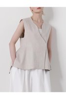 【ヒューエルミュージアム/hueLe Museum】の【hLM】麻ストレッチカーヴィーネックジレ 人気、トレンドファッション・服の通販 founy(ファニー) ファッション Fashion レディースファッション WOMEN アウター Coat Outerwear ジャケット Jackets エレガント 上品 Elegant カッティング Cutting ジャケット Jacket ストレッチ Stretch セットアップ Set Up 夏 Summer NEW・新作・新着・新入荷 New Arrivals 日本製 Made In Japan 春 Spring S/S・春夏 Ss・Spring/Summer |ID:prp329100004579118