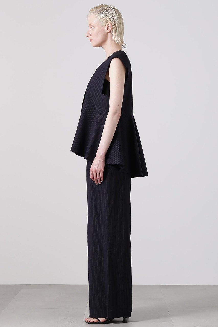 【ヒューエルミュージアム/hueLe Museum】の【hLM】麻ストレッチカーヴィーネックジレ 人気、トレンドファッション・服の通販 founy(ファニー) 　ファッション　Fashion　レディースファッション　Fashion for Women　アウター　Coat / Outerwear Collection　レディースジャケット・軽アウター　Jackets　エレガント 上品　Elegant　カッティング　Cutting Detail　ジャケット　Jacket, Outerwear　ストレッチ　Stretch, Stretchy Fabric　セットアップ　Set-Up, Coordinated Outfit　ベスト　Vest, Waistcoat　夏　Summer　日本製　Made In Japan　春　Spring　S/S・春夏　SS, Spring/Summer, Warm Season　other-4|ID: prp329100004579118 ipo3291000000034091668