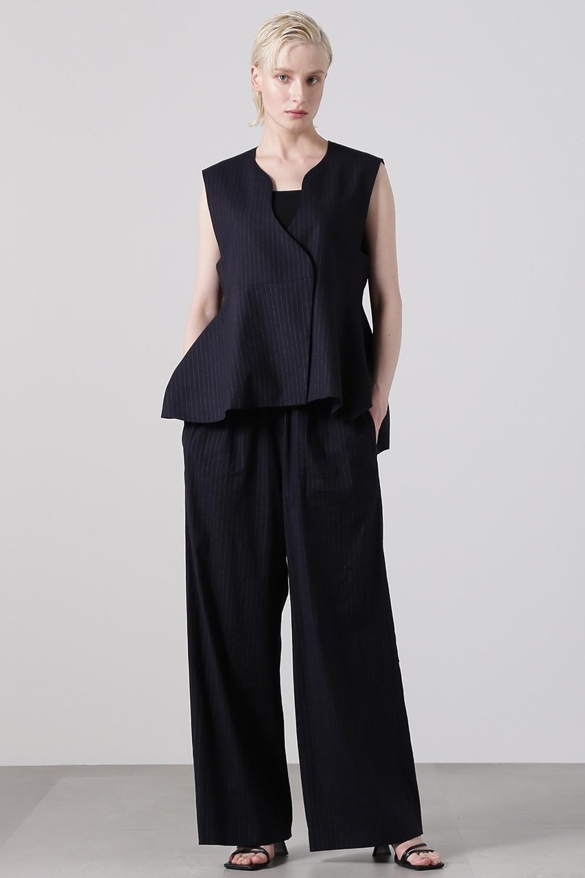 【ヒューエルミュージアム/hueLe Museum】の【hLM】麻ストレッチイージーストレッチパンツ インテリア・キッズ・メンズ・レディースファッション・服の通販 founy(ファニー) 　ファッション　Fashion　レディースファッション　Fashion for Women　パンツ　Pants & Trousers　シンプル　Simple, Minimal　ストレッチ　Stretch, Stretchy Fabric　ボトム　Bottoms, Lower Wear　リネン　Linen, Linen Fabric　ネイビー|ID: prp329100004579119 ipo3291000000035613127