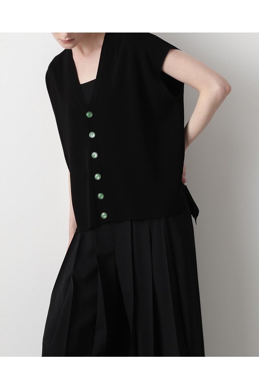 【ヒューエルミュージアム/hueLe Museum】の【STUMBLY】Sleeveless Cardigan 人気、トレンドファッション・服の通販 founy(ファニー) 　ファッション　Fashion　レディースファッション　WOMEN　トップス・カットソー　Tops/Tshirt　ニット　Knit Tops　カーディガン　Cardigans　プルオーバー　Pullover　ドレープ　Drape　バランス　Balance　フロント　Front　エレガント 上品　Elegant　 other-1|ID: prp329100004579120 ipo3291000000032438765