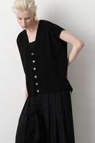 【ヒューエルミュージアム/hueLe Museum】の【STUMBLY】Sleeveless Cardigan ブラック|ID:prp329100004579120