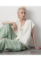 【ヒューエルミュージアム/hueLe Museum】の【STUMBLY】Sleeveless Cardigan ホワイト|ID:prp329100004579120