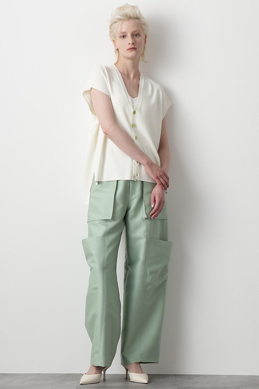 【ヒューエルミュージアム/hueLe Museum】の【STUMBLY】Sleeveless Cardigan 人気、トレンドファッション・服の通販 founy(ファニー) 　ファッション　Fashion　レディースファッション　Fashion for Women　トップス・カットソー　Cut & Sew Tops　ニット　Knit Tops & Sweaters　カーディガン・羽織り　Layered Style Cardigans　カジュアルプルオーバー・ニットトップス　Pullovers & Knit Tops / Casual Pullovers　ドレープ　Drape, Draping Fabric　バランス　Balance, Style Balance　フロント　Front, Front Design　エレガント 上品　Elegant　other-2|ID: prp329100004579120 ipo3291000000032808961
