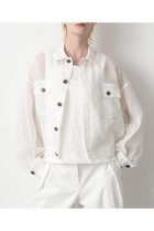 【ヒューエルミュージアム/hueLe Museum】の【STUMBLY】Sheer Organdy Jean Jaket 人気、トレンドファッション・服の通販 founy(ファニー) ファッション Fashion レディースファッション WOMEN アウター Coat Outerwear ジャケット Jackets インナー Inner シンプル Simple ジャケット Jacket ブルゾン Blouson 人気 Popularity 夏 Summer 定番 Standard NEW・新作・新着・新入荷 New Arrivals 春 Spring thumbnail ホワイト|ID: prp329100004579122 ipo3291000000032438784