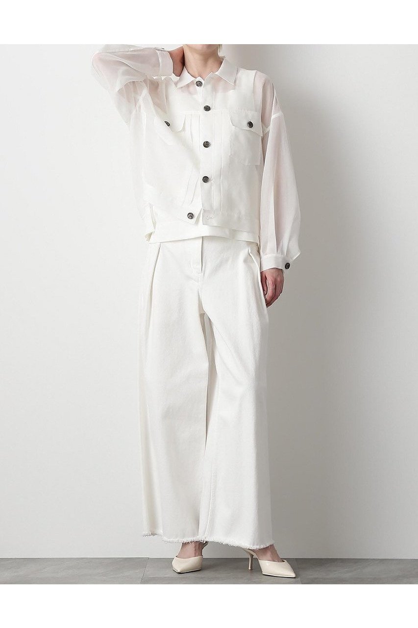 【ヒューエルミュージアム/hueLe Museum】の【STUMBLY】Sheer Organdy Jean Jaket 人気、トレンドファッション・服の通販 founy(ファニー) 　ファッション　Fashion　レディースファッション　WOMEN　アウター　Coat Outerwear　ジャケット　Jackets　インナー　Inner　シンプル　Simple　ジャケット　Jacket　ブルゾン　Blouson　人気　Popularity　夏　Summer　定番　Standard　NEW・新作・新着・新入荷　New Arrivals　春　Spring　other-2|ID: prp329100004579122 ipo3291000000032438785