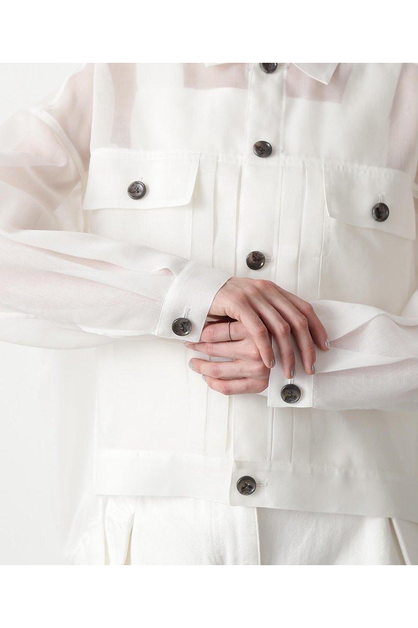 【ヒューエルミュージアム/hueLe Museum】の【STUMBLY】Sheer Organdy Jean Jaket 人気、トレンドファッション・服の通販 founy(ファニー) 　ファッション　Fashion　レディースファッション　WOMEN　アウター　Coat Outerwear　ジャケット　Jackets　インナー　Inner　シンプル　Simple　ジャケット　Jacket　ブルゾン　Blouson　人気　Popularity　夏　Summer　定番　Standard　NEW・新作・新着・新入荷　New Arrivals　春　Spring　other-7|ID: prp329100004579122 ipo3291000000032438790