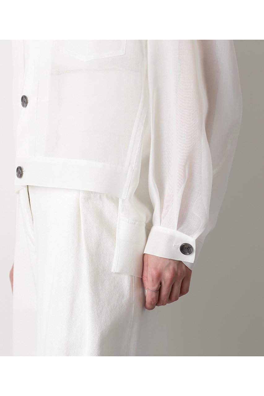 【ヒューエルミュージアム/hueLe Museum】の【STUMBLY】Sheer Organdy Jean Jaket 人気、トレンドファッション・服の通販 founy(ファニー) 　ファッション　Fashion　レディースファッション　WOMEN　アウター　Coat Outerwear　ジャケット　Jackets　インナー　Inner　シンプル　Simple　ジャケット　Jacket　ブルゾン　Blouson　人気　Popularity　夏　Summer　定番　Standard　NEW・新作・新着・新入荷　New Arrivals　春　Spring　other-8|ID: prp329100004579122 ipo3291000000032438791