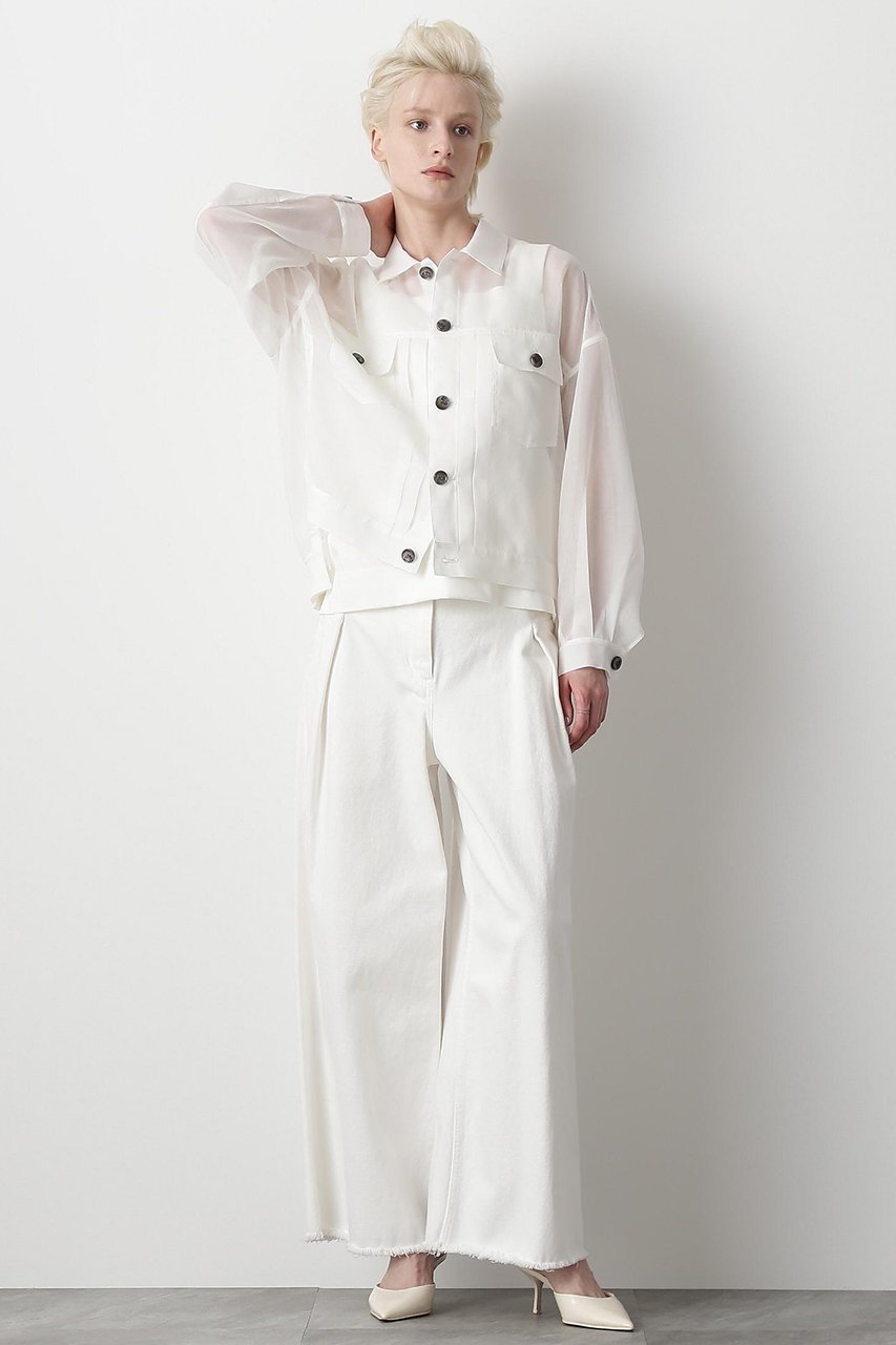 【ヒューエルミュージアム/hueLe Museum】の【STUMBLY】Sheer Organdy Jean Jaket 人気、トレンドファッション・服の通販 founy(ファニー) 　ファッション　Fashion　レディースファッション　Fashion for Women　アウター　Coat / Outerwear Collection　レディースジャケット・軽アウター　Jackets　インナー　Innerwear　シンプル　Simple, Minimal　ジャケット　Jacket, Outerwear　ブルゾン　Blouson, Bomber Jacket　人気　Popular, Best Seller　夏　Summer　定番　Standard, Basic Item　春　Spring　other-2|ID: prp329100004579122 ipo3291000000036116634