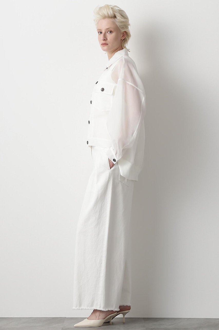 【ヒューエルミュージアム/hueLe Museum】の【STUMBLY】Sheer Organdy Jean Jaket 人気、トレンドファッション・服の通販 founy(ファニー) 　ファッション　Fashion　レディースファッション　Fashion for Women　アウター　Coat / Outerwear Collection　レディースジャケット・軽アウター　Jackets　インナー　Innerwear　シンプル　Simple, Minimal　ジャケット　Jacket, Outerwear　ブルゾン　Blouson, Bomber Jacket　人気　Popular, Best Seller　夏　Summer　定番　Standard, Basic Item　春　Spring　other-3|ID: prp329100004579122 ipo3291000000036116635