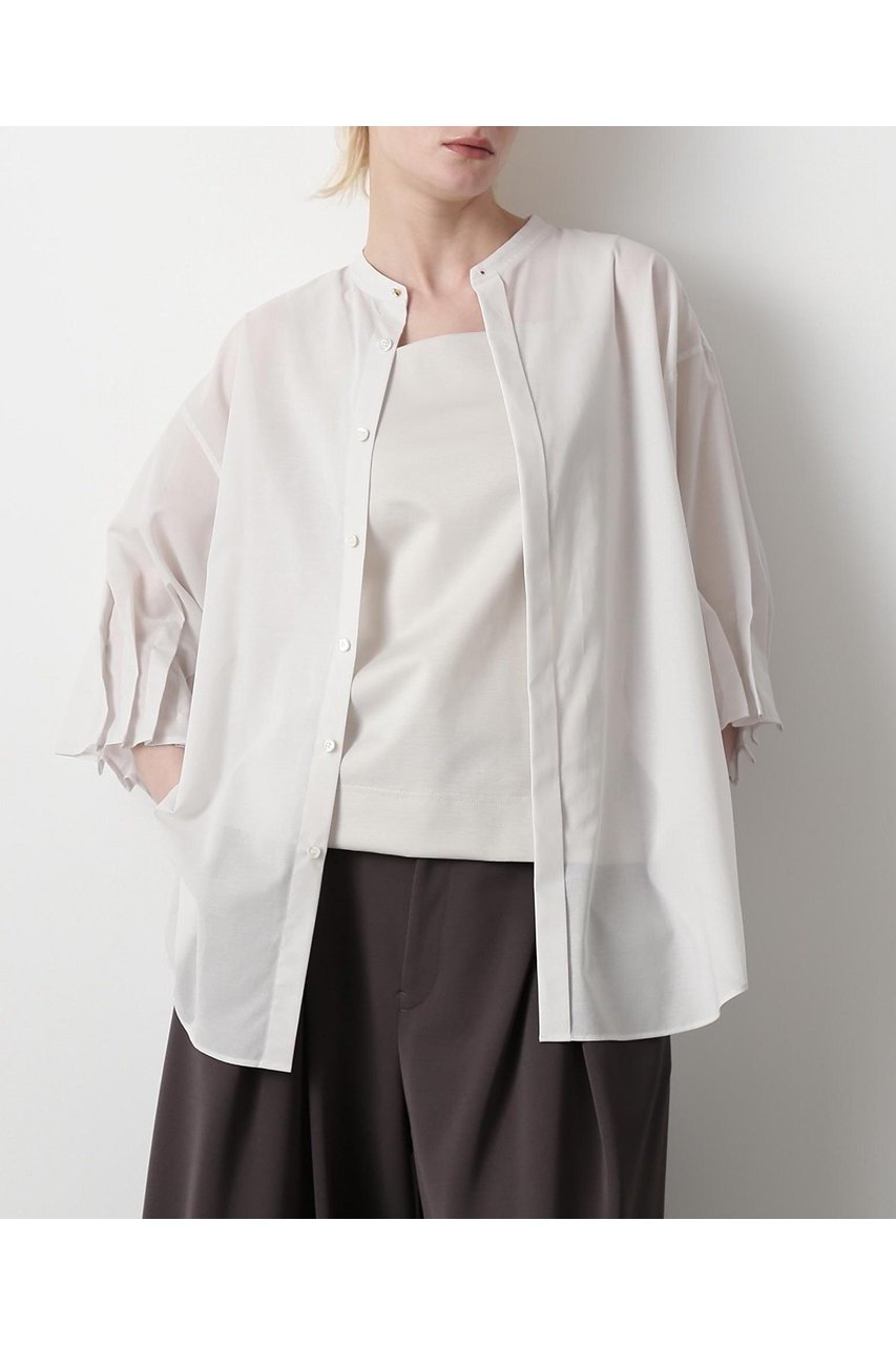【ヒューエルミュージアム/hueLe Museum】の【STUMBLY】Tuck Sleeve Shirt 人気、トレンドファッション・服の通販 founy(ファニー) 　ファッション　Fashion　レディースファッション　WOMEN　トップス・カットソー　Tops/Tshirt　シャツ/ブラウス　Shirts/Blouses　ショート　Short　スリーブ　Sleeve　ハーフ　Half　フォルム　Form　 other-1|ID: prp329100004579123 ipo3291000000032438792